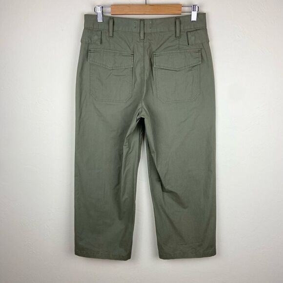 AGOLDE Daria Wide-Leg Crop Utility Cargo Pant - Khaki Green - Picture 7 of 9